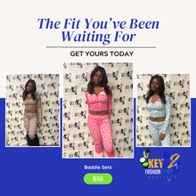 Load image into Gallery viewer, “Baddie” 2 Piece Set – Women’s Crop Top &amp; Fitted Pants Outfit