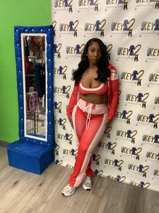 “Wayda” 3 Piece Women’s Set – Stylish Crop Top, Jacket & Pants Outfit