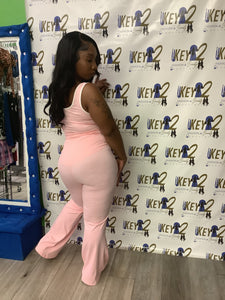 “Lounge” 2-Piece Women’s Set – Sleeveless Top & Lounge Pants (Pink or Black)