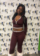 Load image into Gallery viewer, “Wayda” 2 Piece Set – Women’s Long Sleeve Top &amp; Fitted Lounge Pants