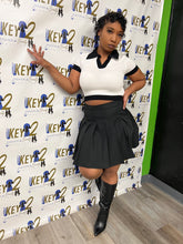 Load image into Gallery viewer, “Black Collar” Cropped Tee – Chic &amp; Trendy Crop Top