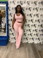 Load image into Gallery viewer, “Lounge” 2-Piece Women’s Set – Sleeveless Top &amp; Lounge Pants (Pink or Black)