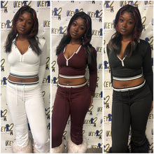 Load image into Gallery viewer, “Wayda” 2 Piece Set – Women’s Long Sleeve Top &amp; Fitted Lounge Pants