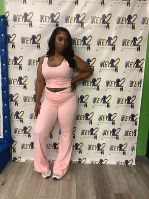 “Lounge” 2-Piece Women’s Set – Sleeveless Top & Lounge Pants (Pink or Black)