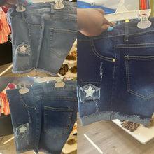 Load image into Gallery viewer, “Star” Denim Shorts – Classic, Edgy &amp; Effortlessly Cool