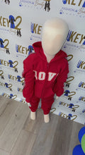 Load image into Gallery viewer, “Love” Girls Jogging Suit – Cute, Cozy &amp; Playful